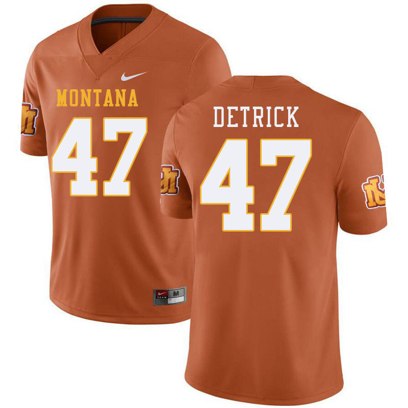 Montana Grizzlies #47 Kellen Detrick College Football Jerseys Stitched Sale-Throwback